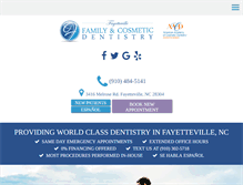 Tablet Screenshot of dentistryoffayetteville.com